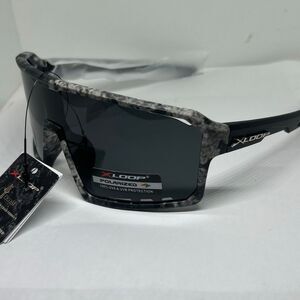 X-Loop Shield Gray Camo Polarized Performance Sunglasses UV Protection New